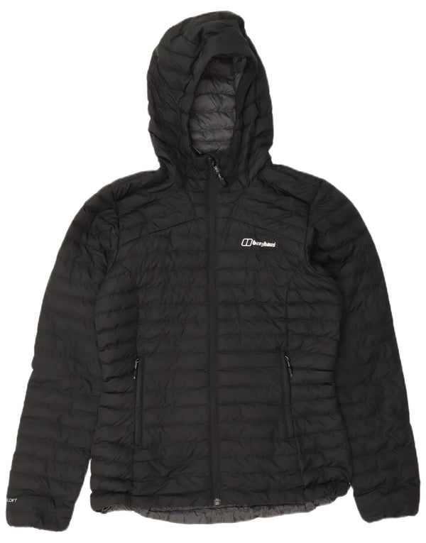 Berghaus Veste matelassée à capuche pour femme UK 8 Small Bleu marine Polyester