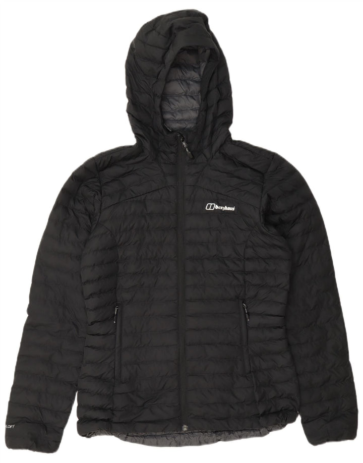 Berghaus Veste matelassée à capuche pour femme UK 8 Small Bleu marine Polyester