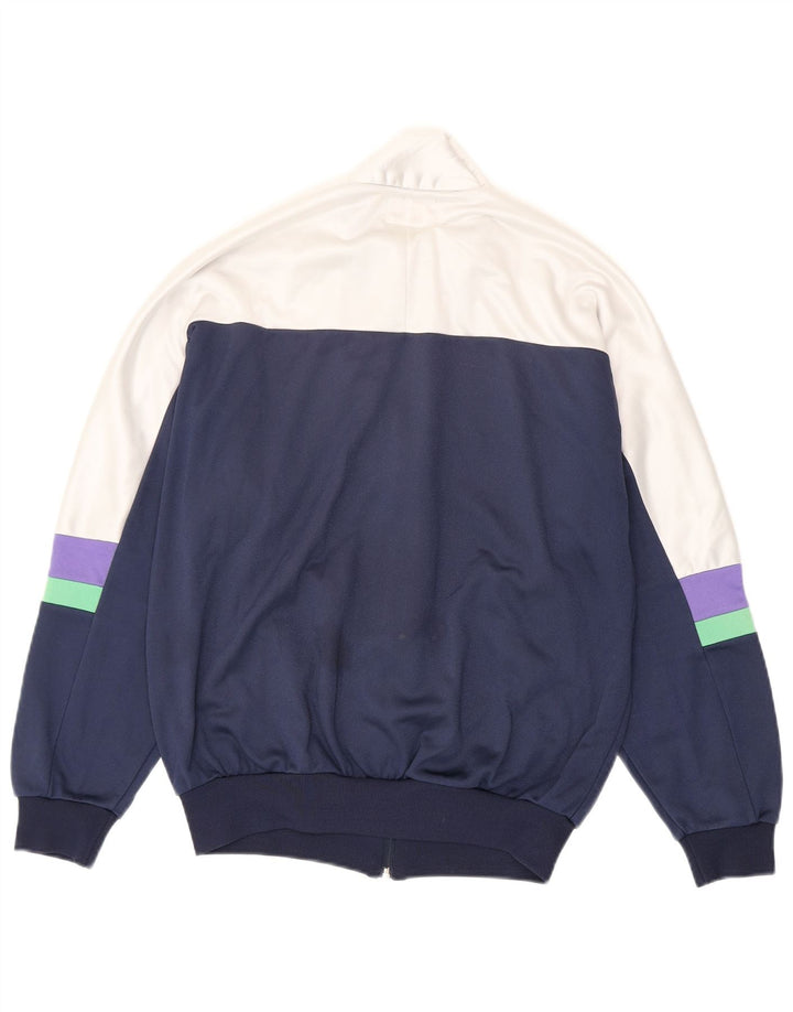 Asics Veste de survêtement graphique pour homme IT 46 Small Bleu marine Colourblock