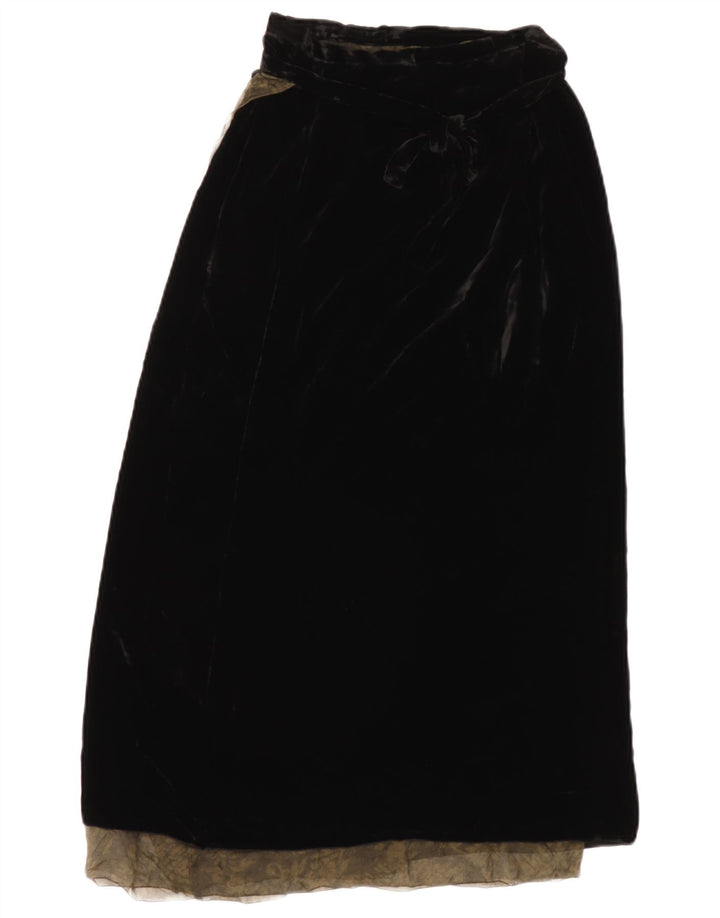 Aspesi Jupe Maxi Portefeuille Femme IT 42 Medium W26 Noir Paisley Viscose