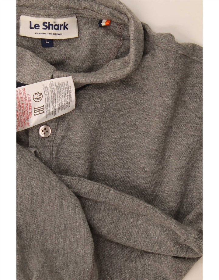 Le Shark Polo Homme Grand Gris Coton