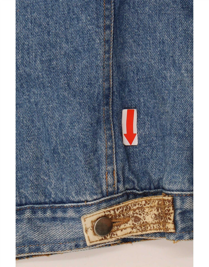 Vintage Veste en jean pour homme UK 36 Petit Bleu Coton