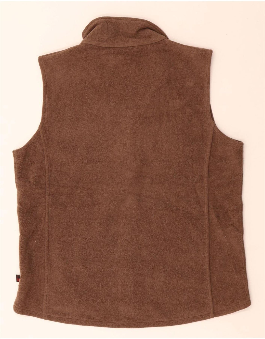 WOOLRICH Gilet Polaire Femme UK 14 Marron Moyen Polyester