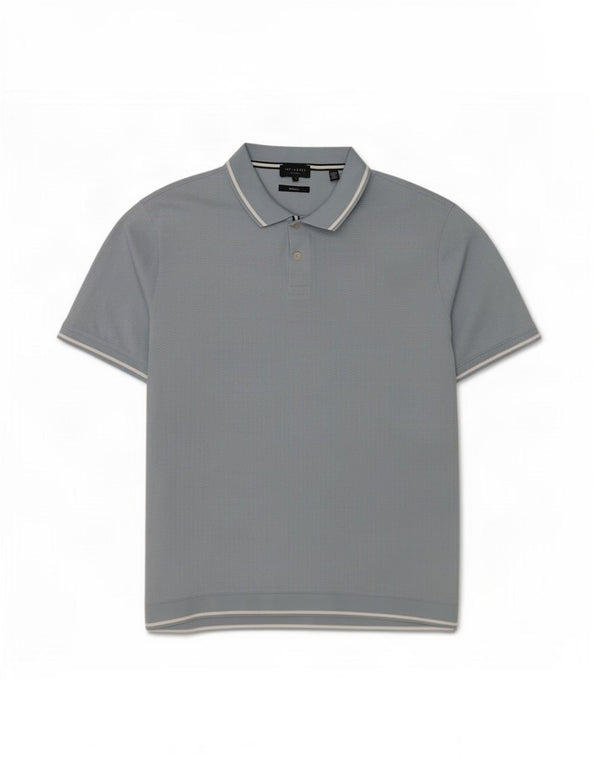 Ted Baker Polo régulier pour homme Taille 5 XL Bleu Coton