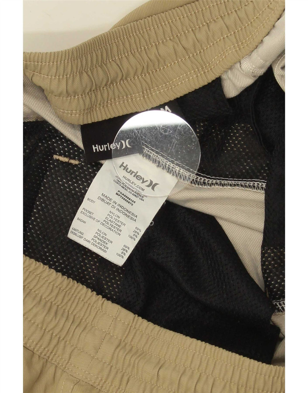 Hurley Pantalon Imperméable Dri Fit Joggers Homme Nylon Beige Moyen