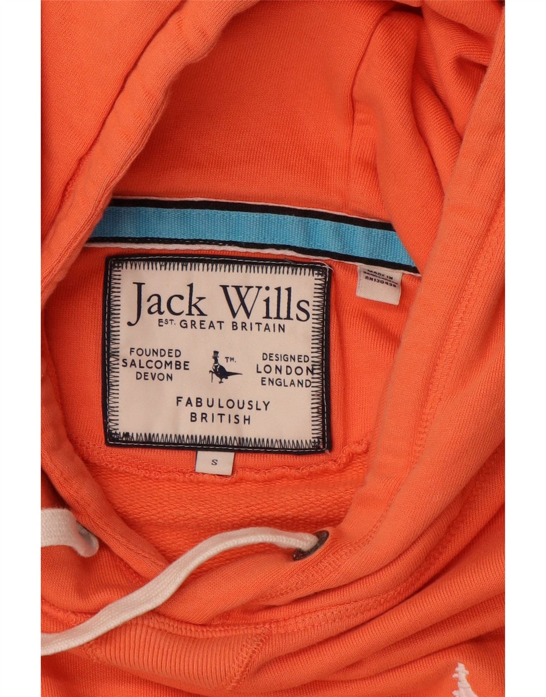 JACK WILLS Pull à capuche pour homme Petit coton orange