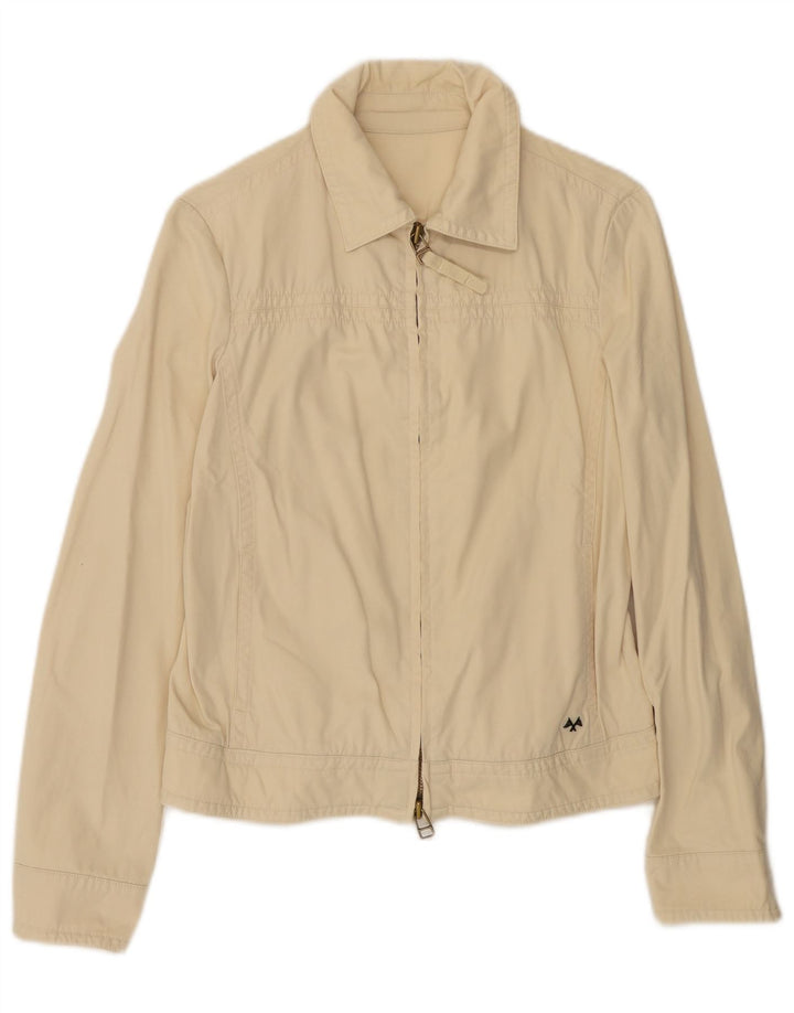 Burberry Veste Bomber Femme UK 14 Coton Beige Moyen