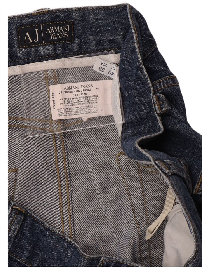 ARMANI Jean Droit Homme W38 L30 Bleu Coton