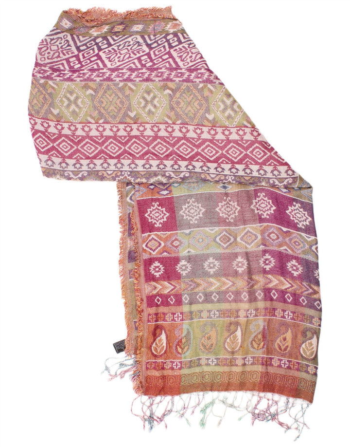 Monsoon Écharpe rectangulaire pour femme Taille unique Multicolore Fair Isle Bohème