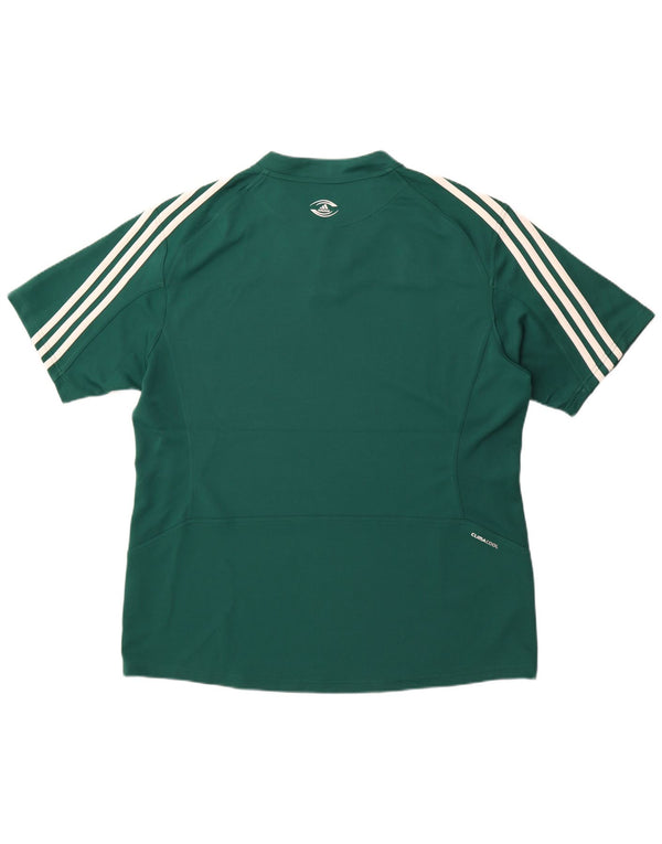 Adidas Hommes Climacool T-Shirt Top 2XL Vert Rayé Polyester