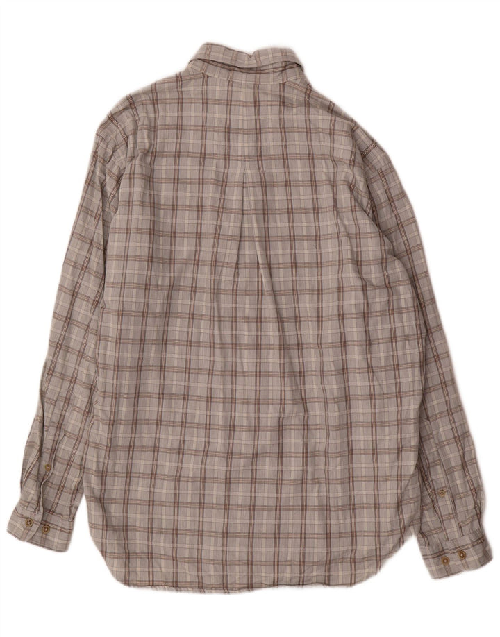 Marlboro Classics Chemise Homme Grand Carreau Gris Coton