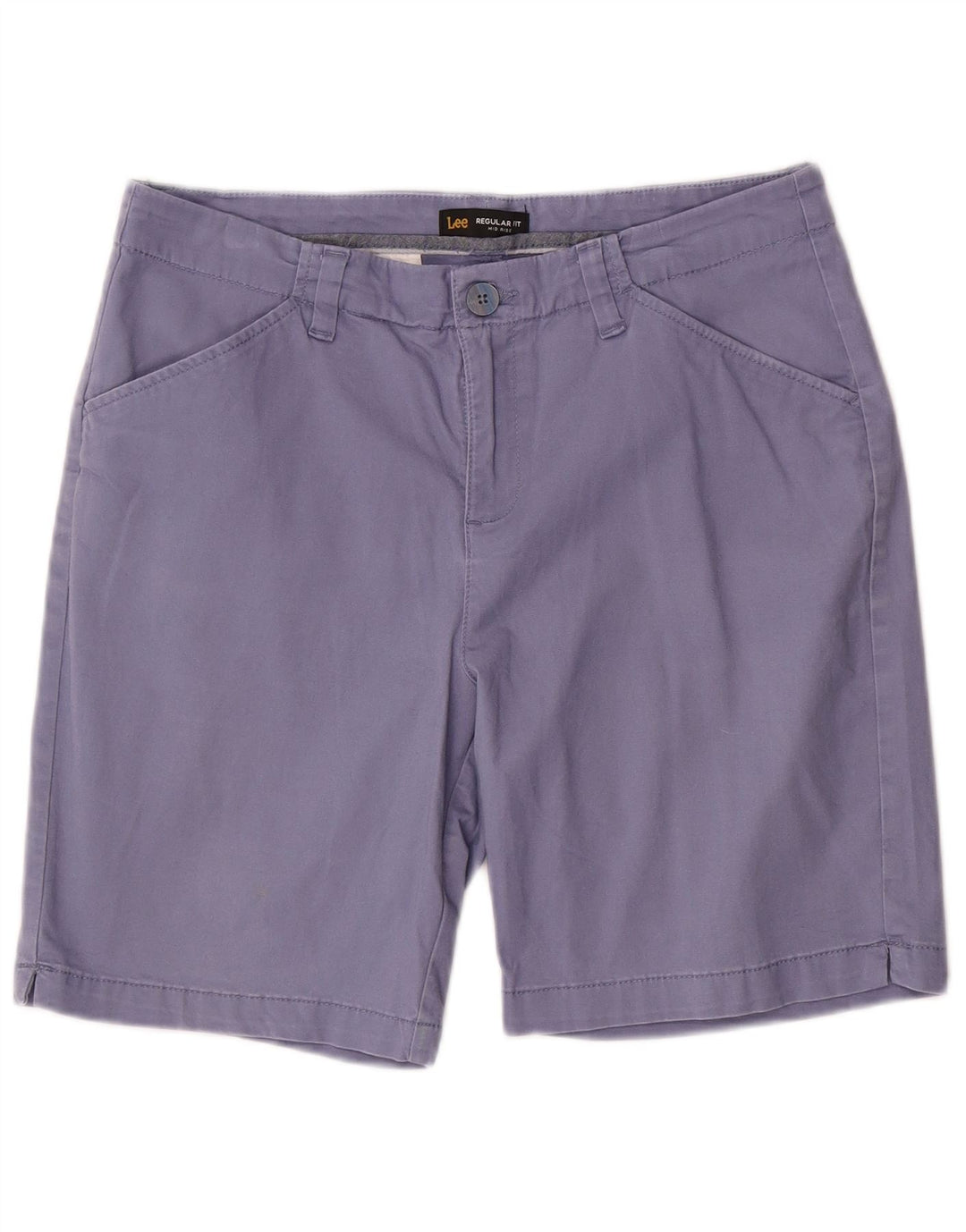 LEE Short chino taille moyenne pour femme, coupe régulière, US 12 Large W32, coton violet