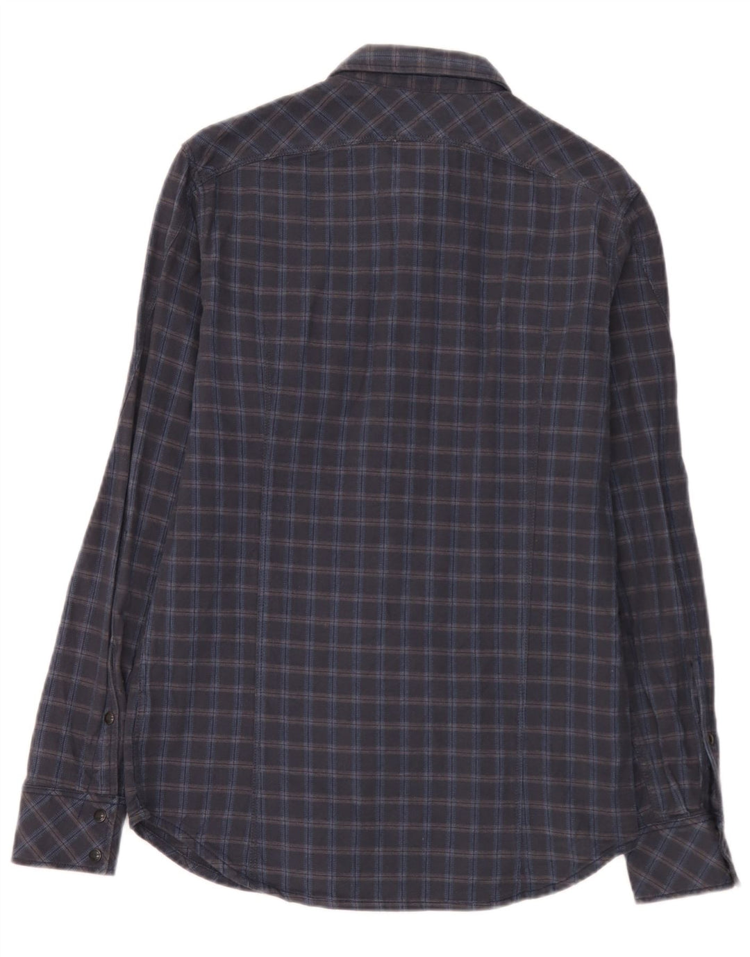 G-Star Chemise en flanelle pour homme en coton à carreaux bleu marine moyen