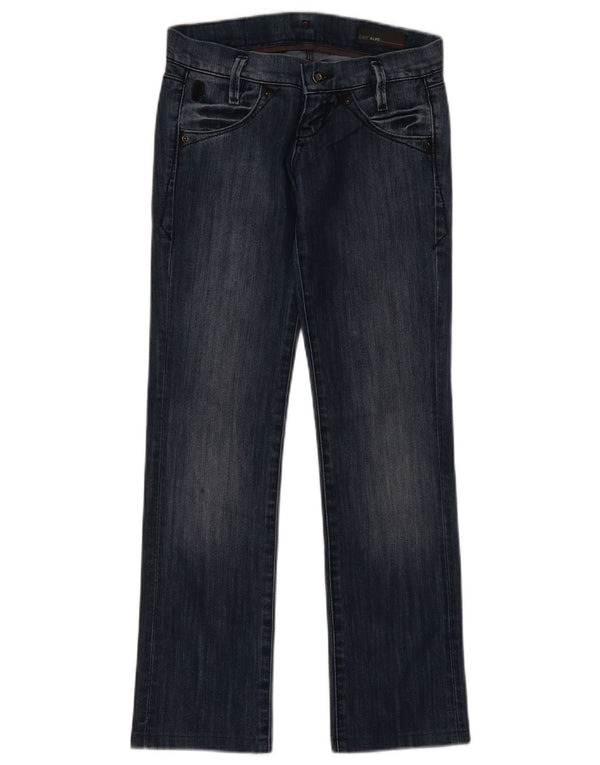 Lee Jean Droit Lynn Femme W25 L28 Bleu Marine Coton