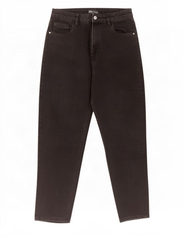 Zara Jean fuselé taille haute pour femme EU 40 Medium W30 L27 Coton noir