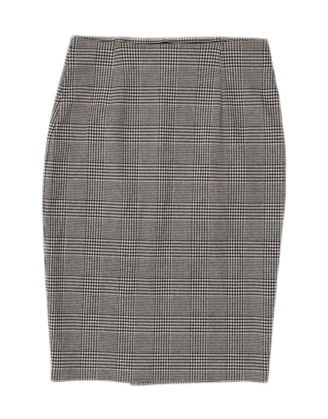 Marks & Spencer Jupe crayon pour femme UK 8 Small W28 Gris à carreaux Polyester