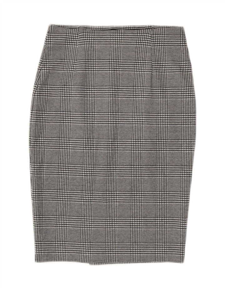 Marks & Spencer Jupe crayon pour femme UK 8 Small W28 Gris à carreaux Polyester
