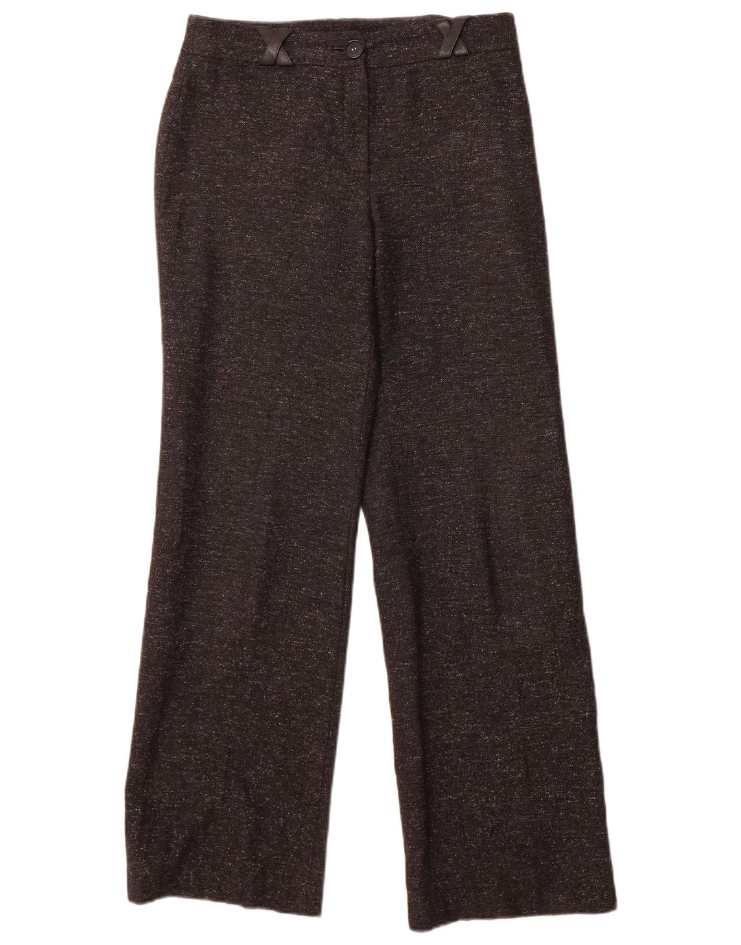 Jaeger Pantalon décontracté jambe large pour femme W30 L31 Gris moucheté