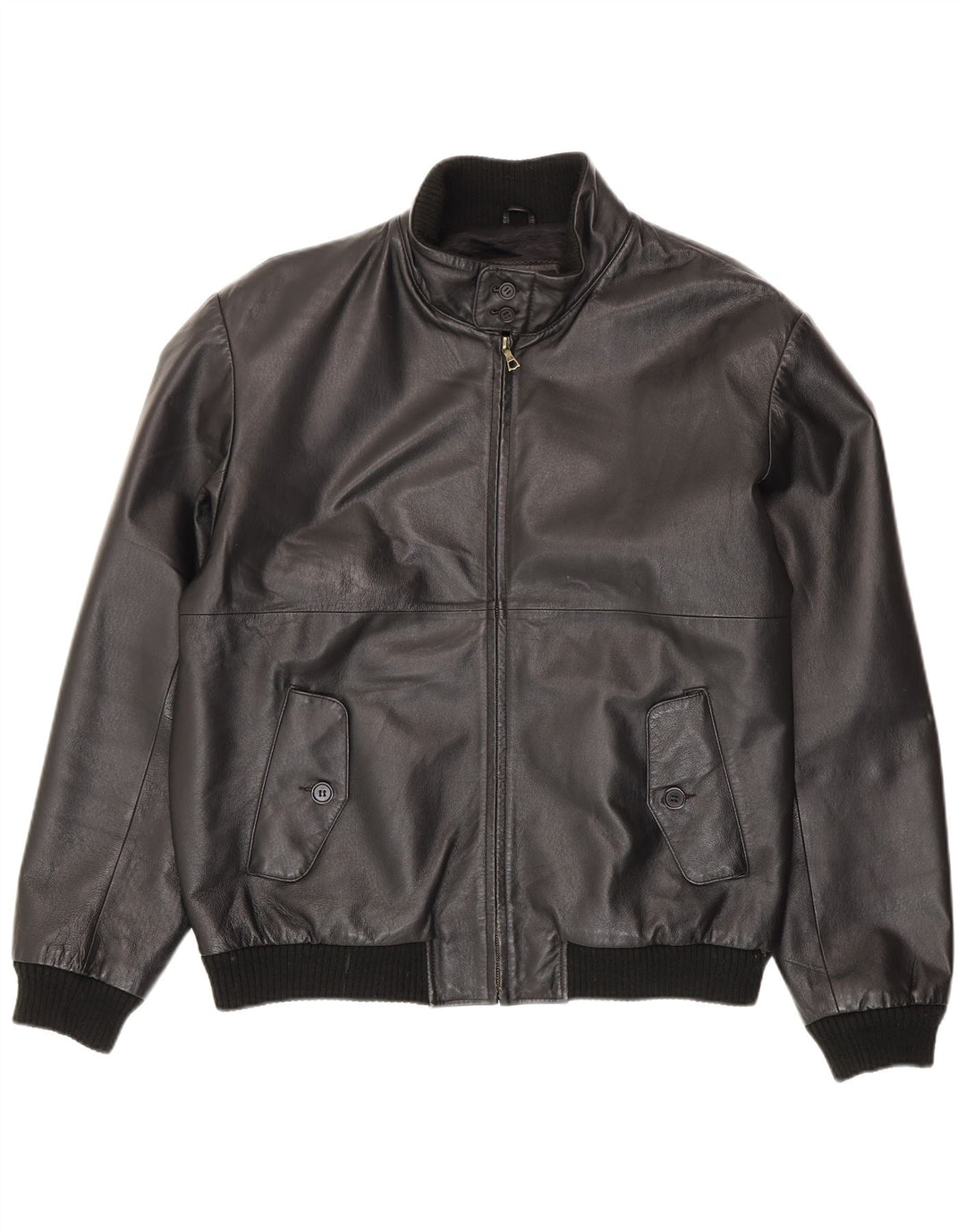 Veste en cuir homme vintage IT 54 2XL Cuir noir