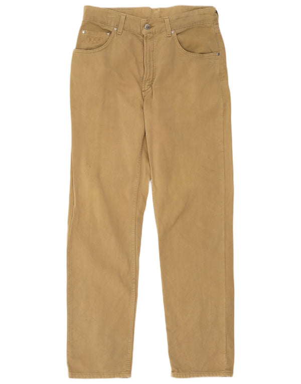 Joop Pantalon décontracté droit pour homme EU 48 Medium W32 L30 Beige Coton