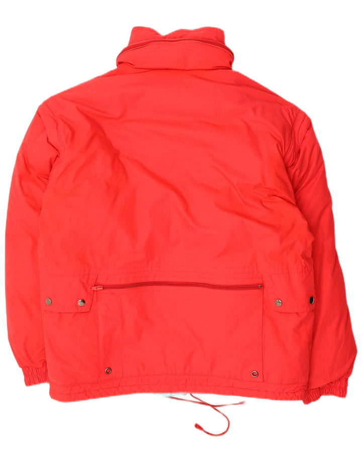 vintage Mens Hooded Reversible Jacket UK 38 Moyen Multicolore Hiver