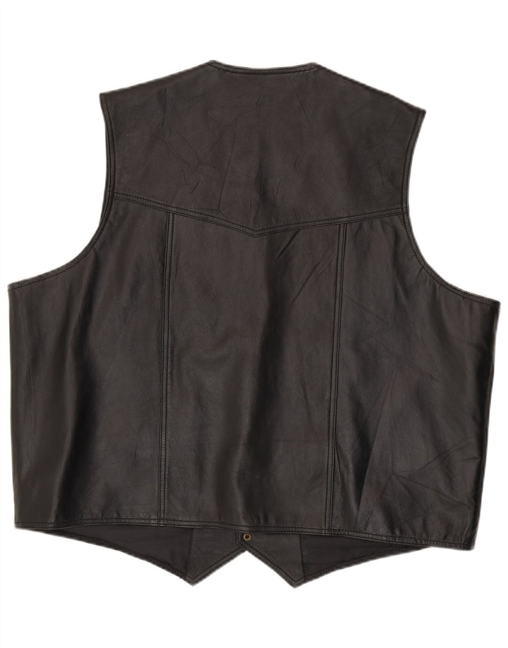 Running Bear Gilet en cuir pour homme 6XL Noir