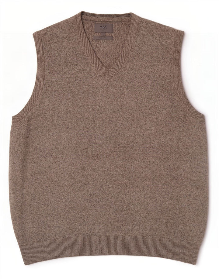 Marks & Spencer Débardeur pour homme en coton moucheté beige grand