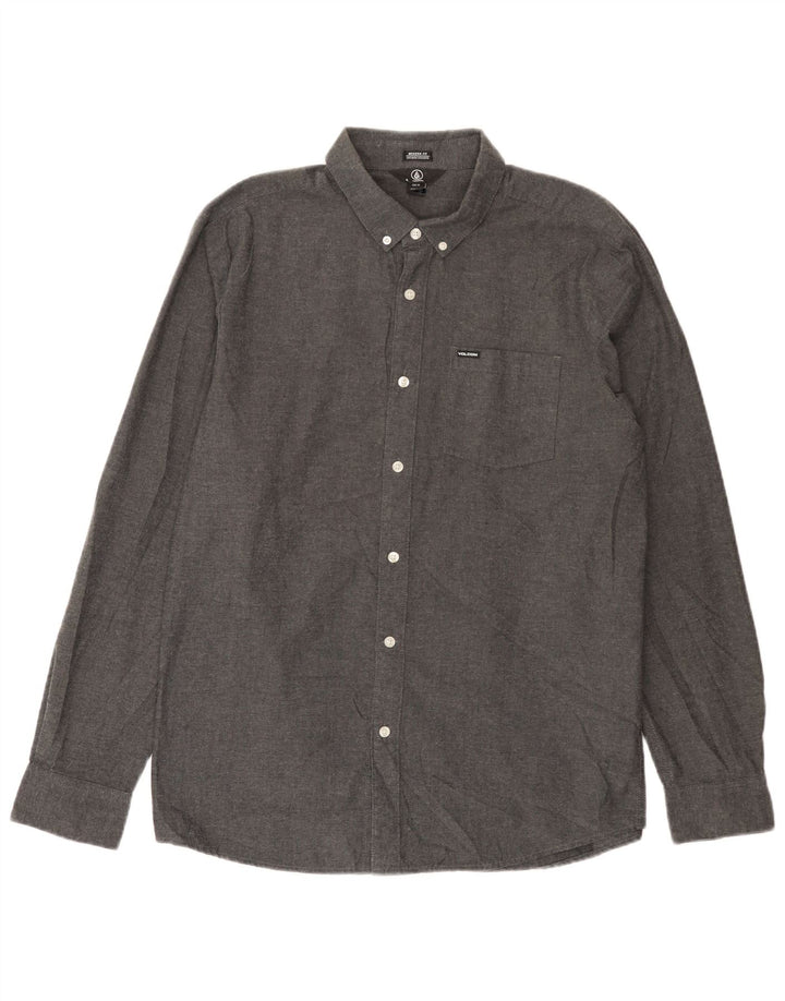 Volcom Chemise Modern Fit XL Gris Coton Homme