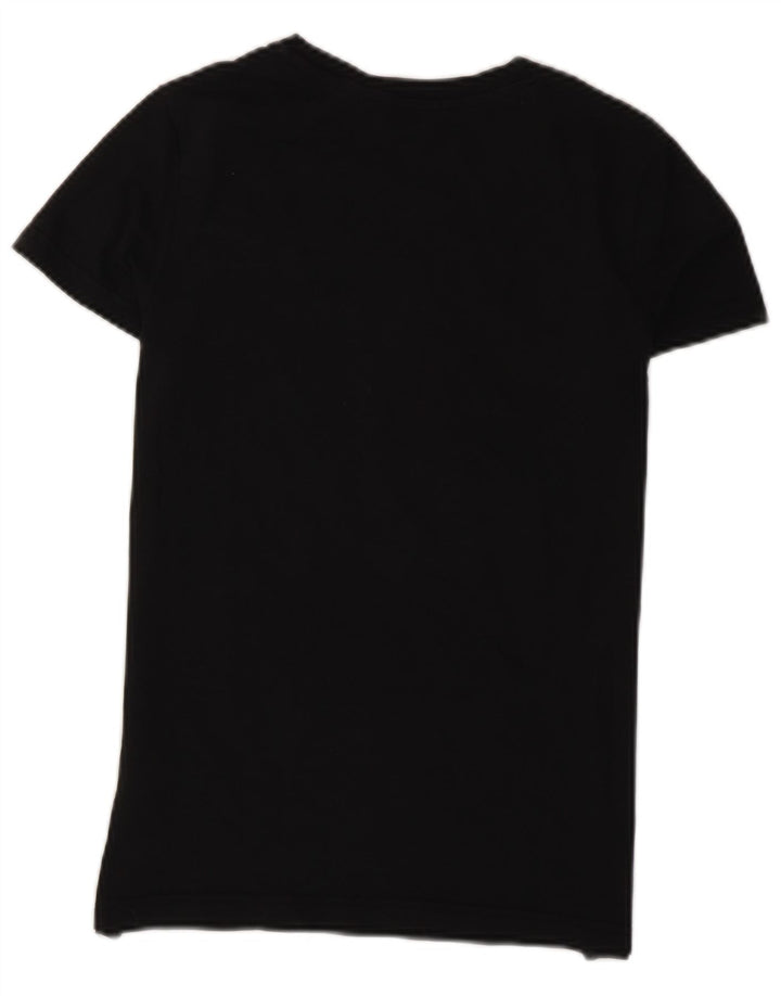 Adidas T-Shirt Graphique Femme Top IT 42 Coton Noir Moyen