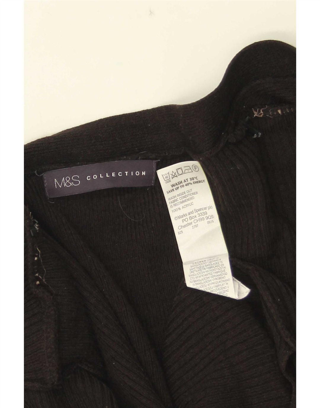 Marks & Spencer Pull cardigan ouvert long pour femme UK 16 Large Noir