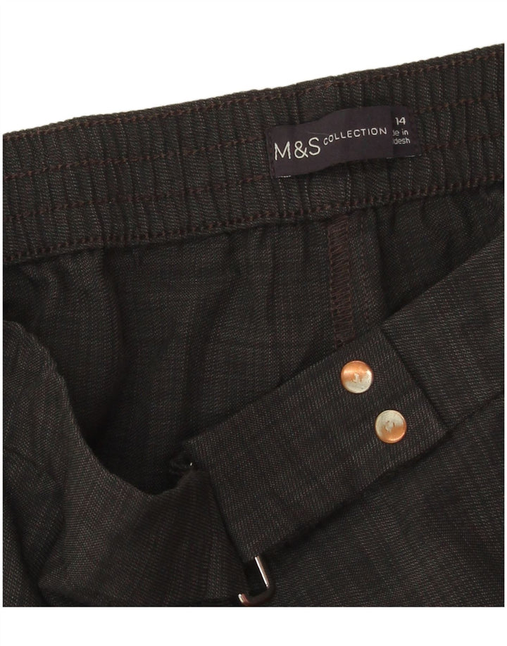 Marks & Spencer Pantalon chino droit pour femme UK 14 Large W32 L26 Gris