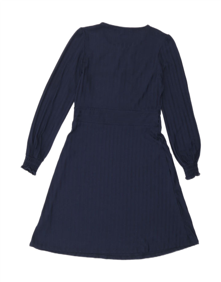 Marks & Spencer Robe trapèze à manches longues pour femme UK 12 Bleu marine moyen