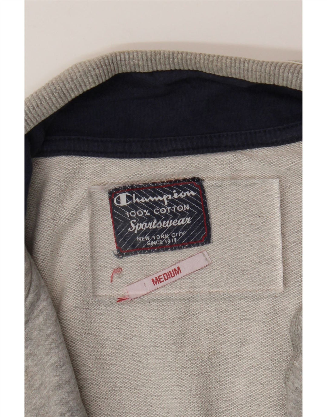 Champion Veste de Survêtement Graphique Homme Gris Moyen Chiné Coton