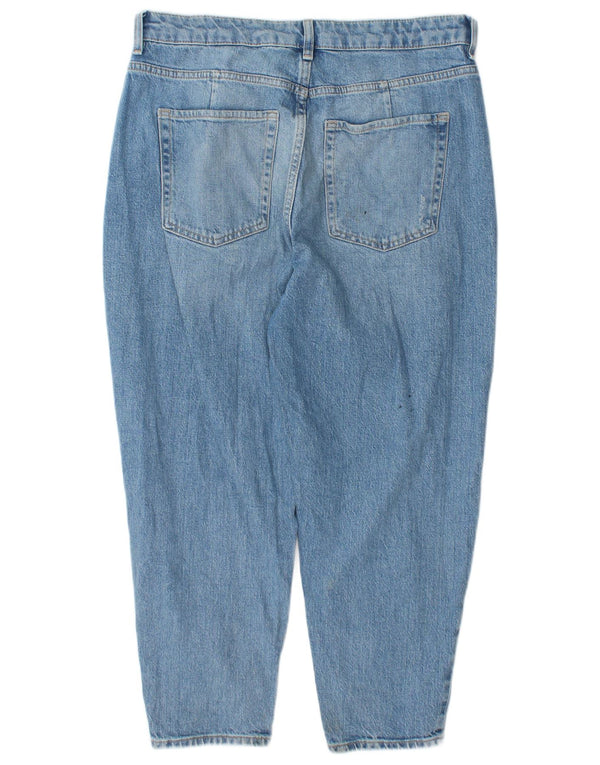 Marks & Spencer Jean court Mom pour femme UK 14 Large W34 L25 Bleu
