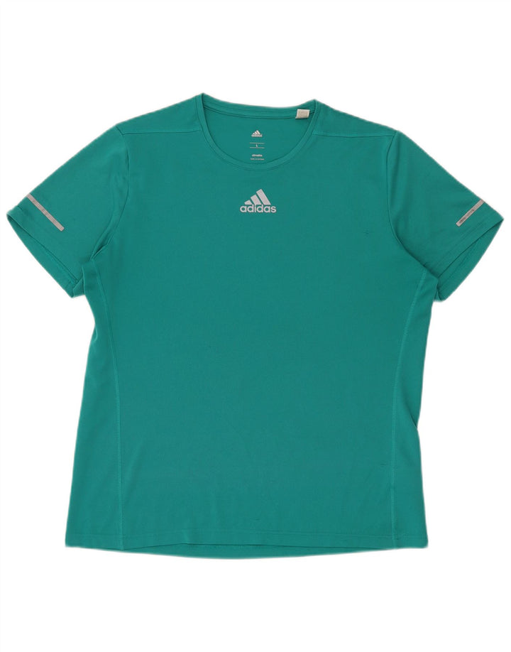 Adidas Hommes Climalite T-Shirt Haut Large Turquoise Polyester