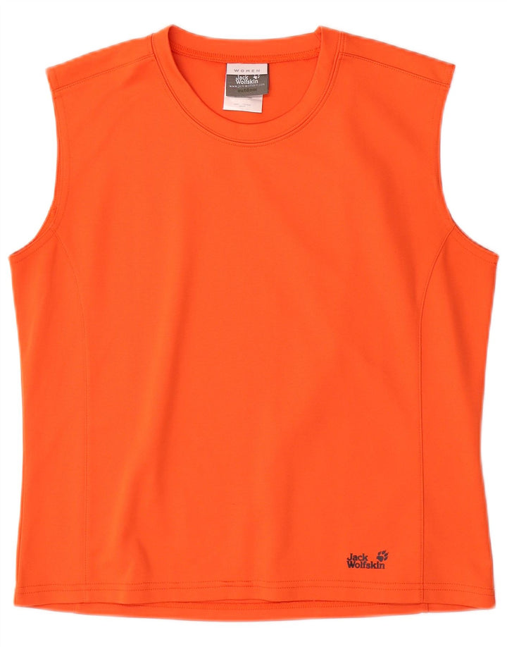 JACK WOLFSKIN Débardeur Femme UK 14/16 Large Orange Polyester