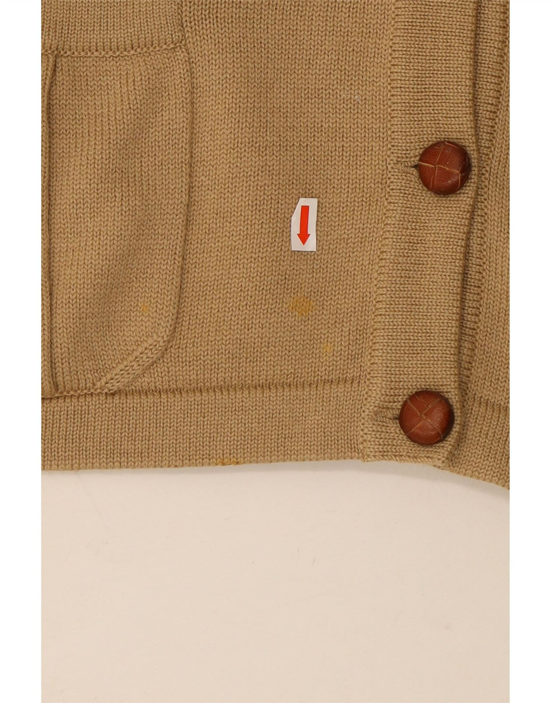 LUISA SPAGNOLI Pull Cardigan Femme UK 14 Grande Laine Beige