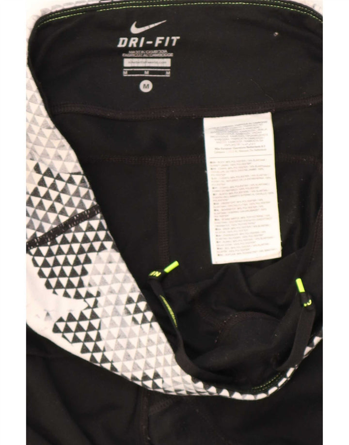 Nike Legging Dri Fit pour femme UK 44 Polyester géométrique noir moyen