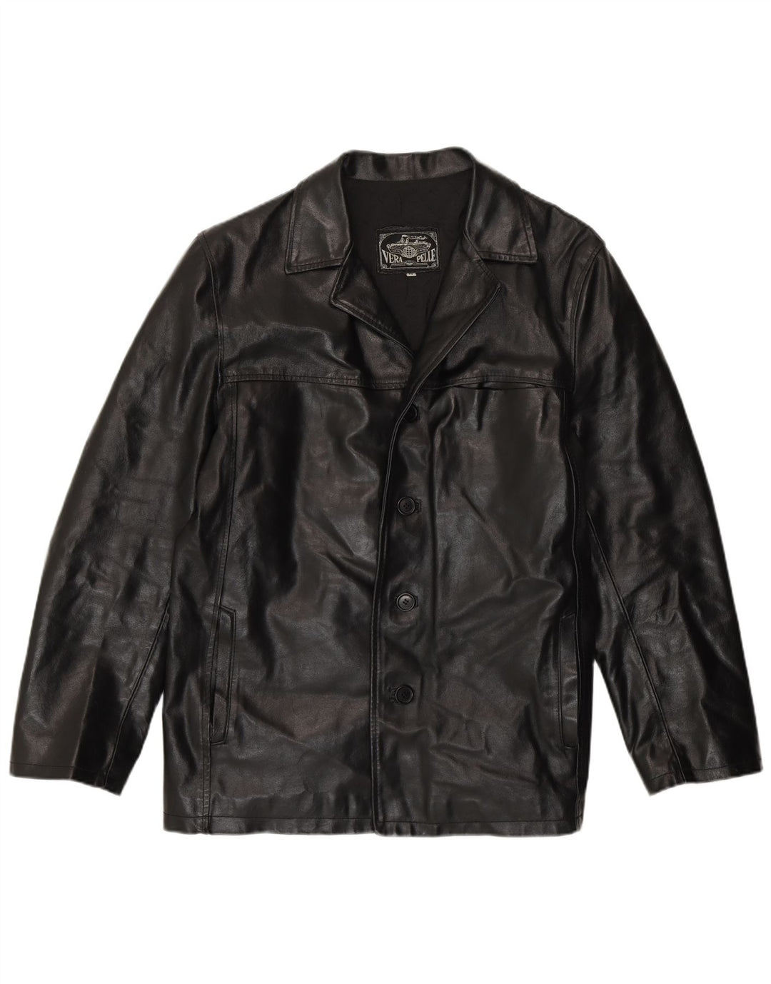 Veste en cuir homme vintage UK 38 Cuir noir moyen