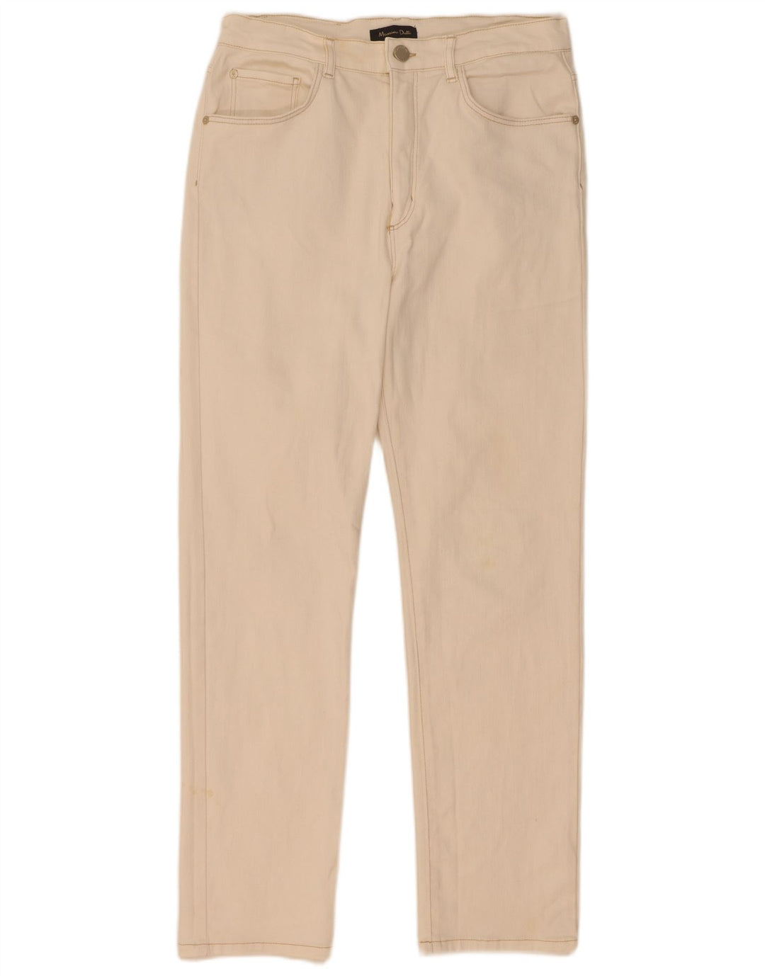 Massimo Dutti Jean droit pour femme EU 40 Medium W30 L29 Coton blanc cassé