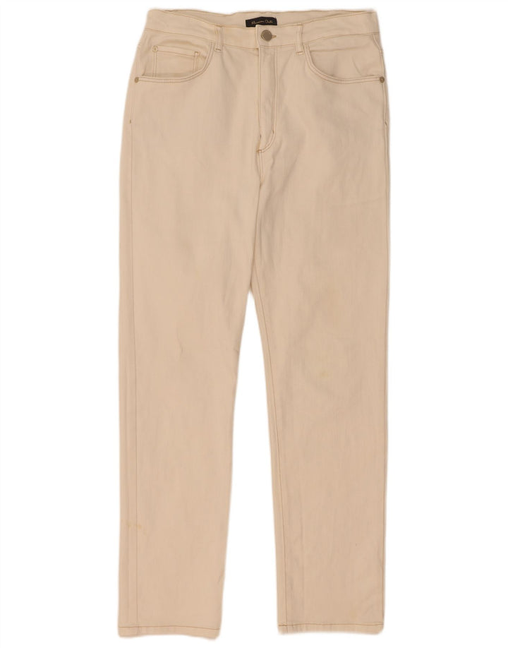 Massimo Dutti Jean droit pour femme EU 40 Medium W30 L29 Coton blanc cassé