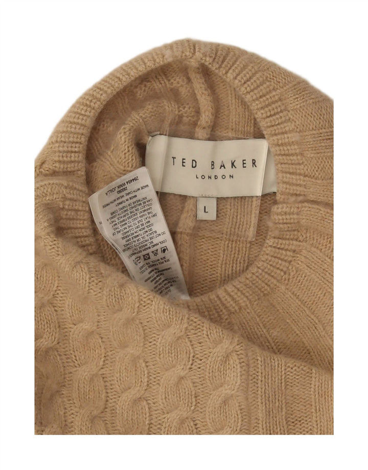 Ted Baker Poncho Jumper Femme UK 46 Large Beige Polyamide