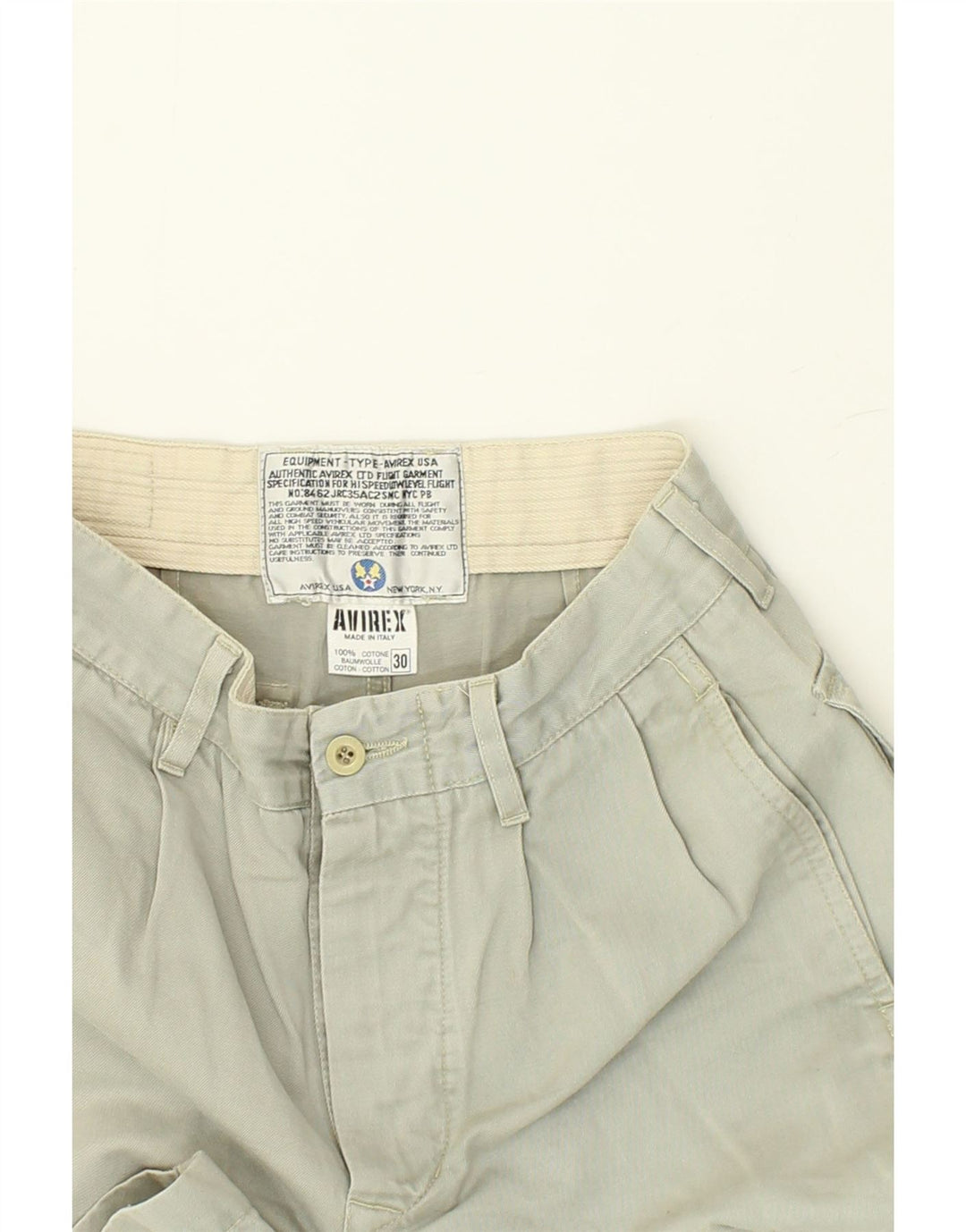 AVIREX Womens Pegged Casual Shorts W 30 Medium Green Cotton | Vintage Avirex | Thrift | Second-Hand Avirex | Used Clothing | Messina Hembry 