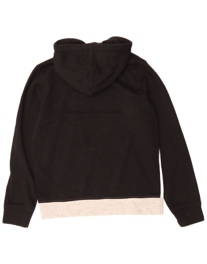 JACK & JONES Pull à capuche graphique pour hommes, petit, en coton color block noir