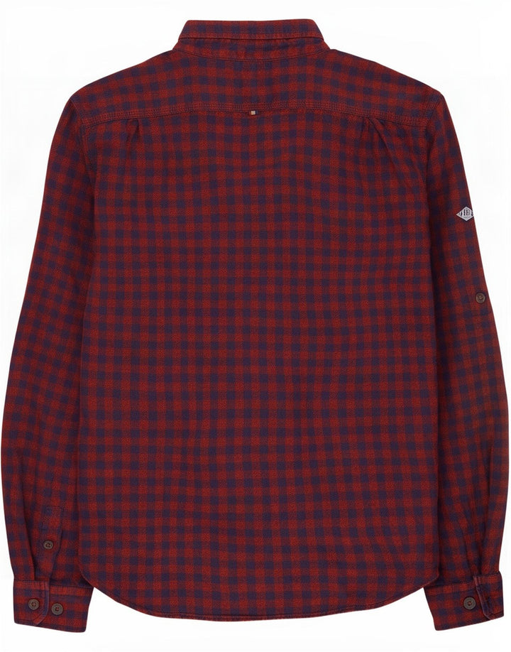 Superdry Chemise en flanelle pour homme XL en coton vichy rouge