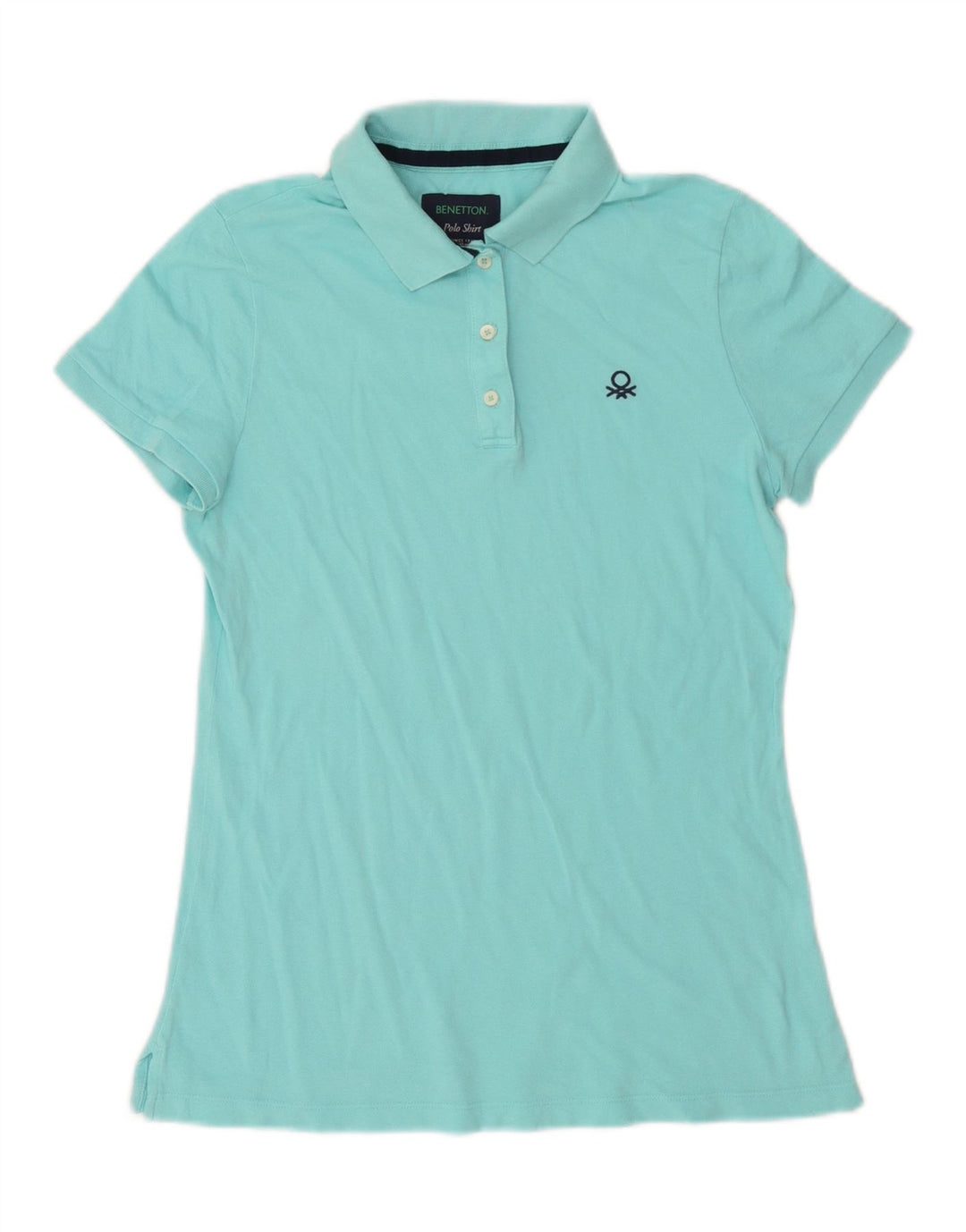 Benetton Polo Femme UK 16 Large Turquoise