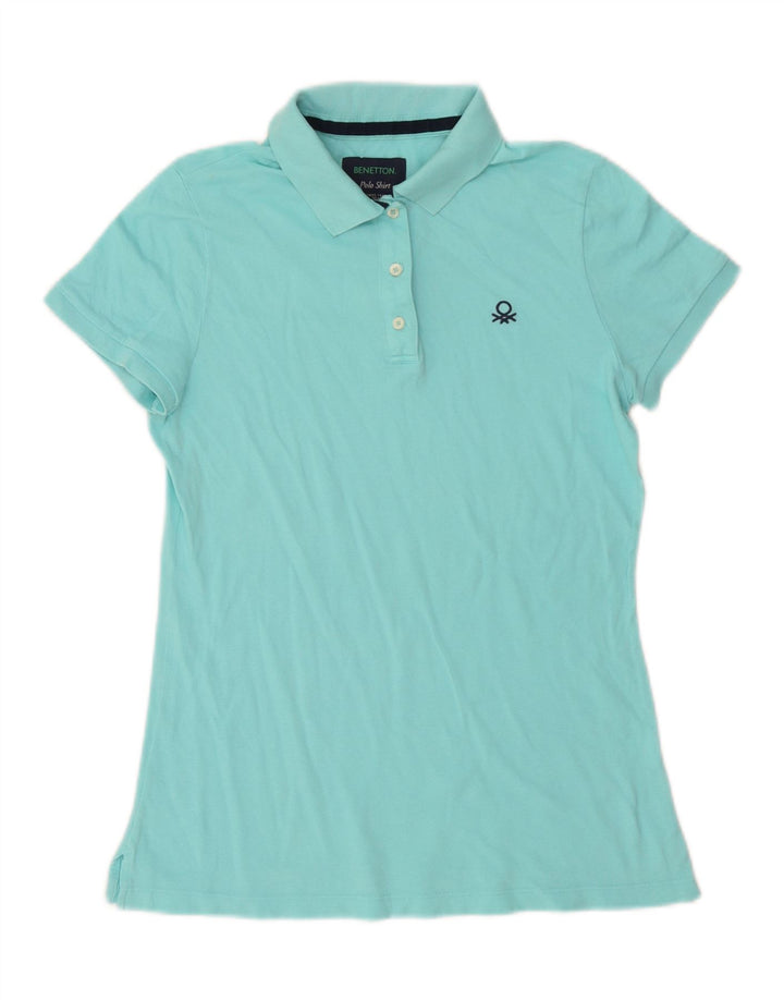Benetton Polo Femme UK 16 Large Turquoise