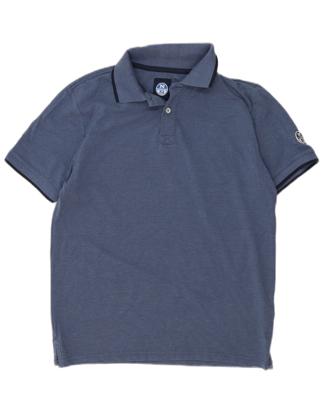 Polo Homme North Sails Coton Rayé Bleu Marine Moyen