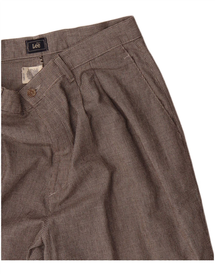 LEE Pantalon chino à chevilles pour femme US 18 2XL W36 L28 Pied-de-poule Marron