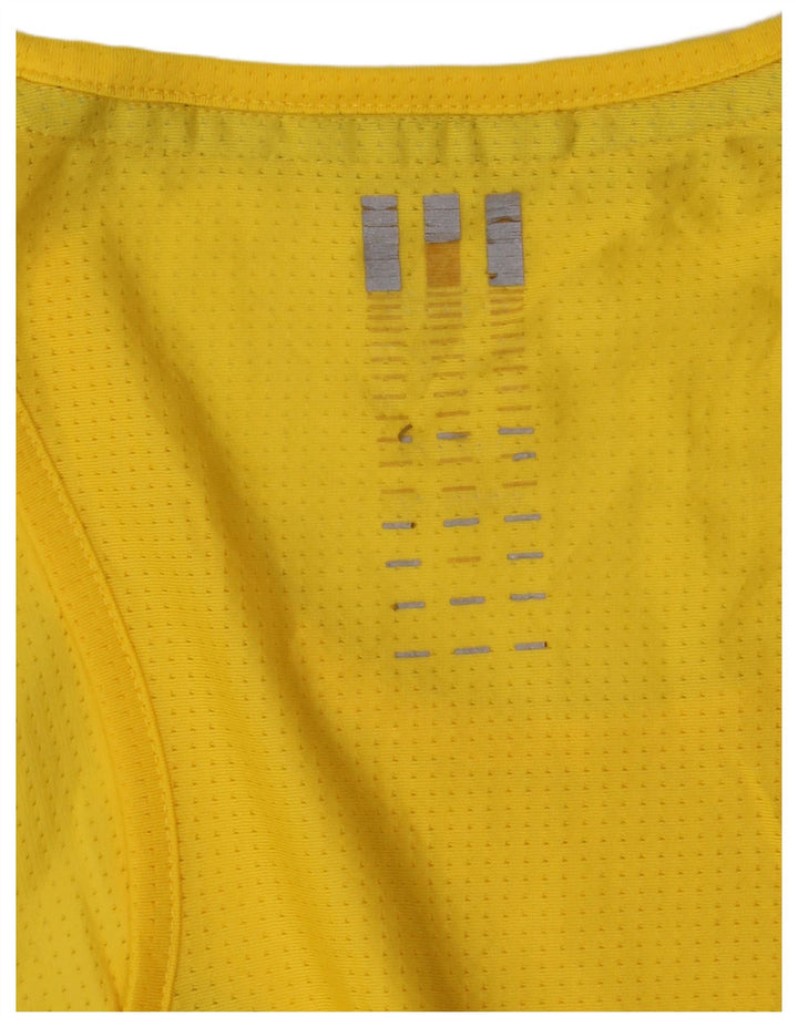 Adidas Débardeur Homme Jaune Moyen Polyester Colorblock